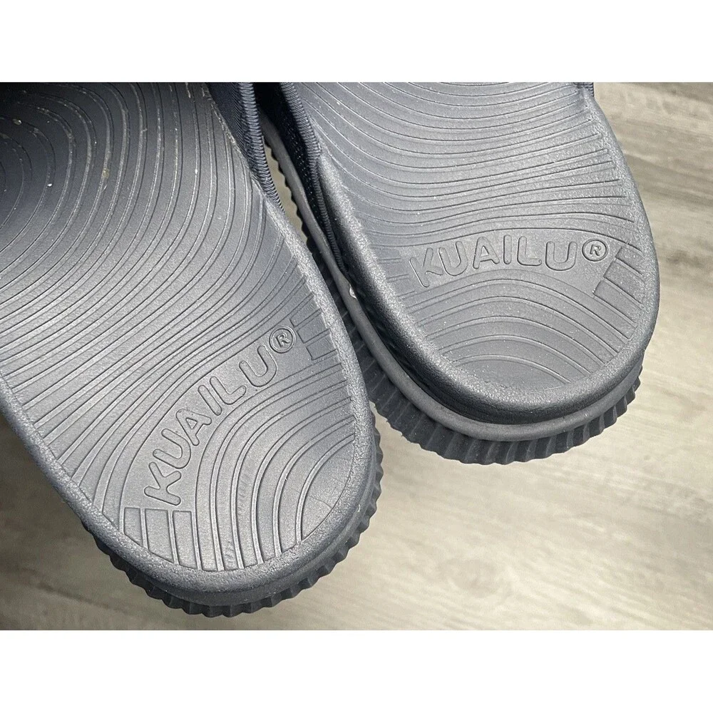 KuaiLu Mens Orthotic Sports Slide Sandals Adjustable Straps Blue Size 12
